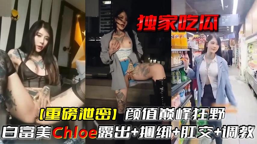 颜值巅峰狂野白富美露出+捆绑+肛交+调教